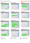 Kalender 2015 mit Ferien und Feiertagen Hamburg