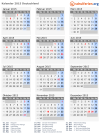 Kalender 2015 mit Ferien und Feiertagen Deutschland