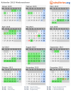 Kalender 2015 mit Ferien und Feiertagen Niedersachsen