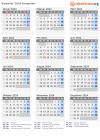 Kalender 2024 mit Ferien und Feiertagen Armenien