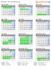 Kalender 2024 mit Ferien und Feiertagen Brandenburg