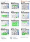 Kalender 2025 mit Ferien und Feiertagen Berlin