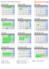 Kalender 2025 mit Ferien und Feiertagen Niedersachsen