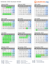 Kalender 2025 mit Ferien und Feiertagen Sachsen-Anhalt