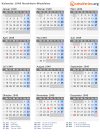 Kalender 1949 mit Ferien und Feiertagen Nordrhein-Westfalen