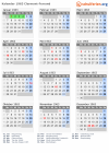 Kalender 1963 mit Ferien und Feiertagen Clermont-Ferrand