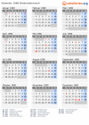 Kalender 1980 mit Ferien und Feiertagen Niederösterreich