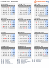 Kalender 1981 mit Ferien und Feiertagen Normandie