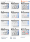 Kalender 1981 mit Ferien und Feiertagen Niederösterreich