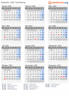 Kalender 1981 mit Ferien und Feiertagen Vorarlberg