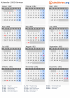 Kalender 1982 mit Ferien und Feiertagen Kärnten