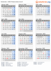 Kalender 1983 mit Ferien und Feiertagen Niederösterreich