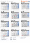 Kalender 1983 mit Ferien und Feiertagen Oberösterreich