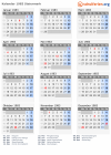 Kalender 1983 mit Ferien und Feiertagen Steiermark