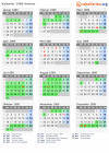 Kalender 1989 mit Ferien und Feiertagen Amiens