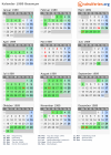 Kalender 1989 mit Ferien und Feiertagen Besançon