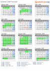 Kalender 1990 mit Ferien und Feiertagen Toulouse