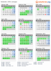 Kalender 1991 mit Ferien und Feiertagen Limoges