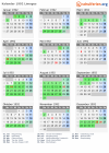 Kalender 1992 mit Ferien und Feiertagen Limoges