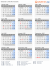 Kalender 1995 mit Ferien und Feiertagen Normandie