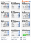 Kalender 1997 mit Ferien und Feiertagen Umbrien