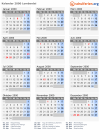 Kalender 2000 mit Ferien und Feiertagen Lombardei