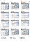 Kalender 2006 mit Ferien und Feiertagen Wallonien