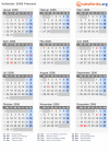 Kalender 2006 mit Ferien und Feiertagen Piemont