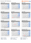 Kalender 2007 mit Ferien und Feiertagen Wallonien