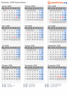 Kalender 2008 mit Ferien und Feiertagen Queensland