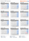 Kalender 2009 mit Ferien und Feiertagen Tasmanien