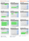 Kalender 2009 mit Ferien und Feiertagen Drente