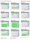 Kalender 2009 mit Ferien und Feiertagen Südholland