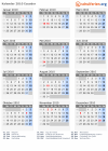 Kalender 2010 mit Ferien und Feiertagen Ecuador