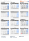 Kalender 2011 mit Ferien und Feiertagen Neusüdwales