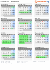 Kalender 2011 mit Ferien und Feiertagen Nordholland