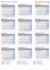 Kalender 2011 mit Ferien und Feiertagen Nordland