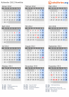 Kalender 2012 mit Ferien und Feiertagen Namibia