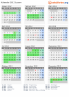 Kalender 2012 mit Ferien und Feiertagen Luzern