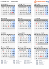 Kalender 2013 mit Ferien und Feiertagen Australien