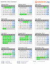 Kalender 2013 mit Ferien und Feiertagen Zeeland