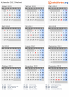 Kalender 2013 mit Ferien und Feiertagen Malawi