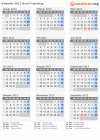 Kalender 2013 mit Ferien und Feiertagen Nord-Tröndelag