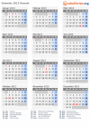 Kalender 2013 mit Ferien und Feiertagen Ruanda