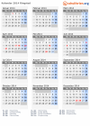 Kalender 2014 mit Ferien und Feiertagen Ringsted