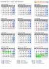 Kalender 2014 mit Ferien und Feiertagen Sogn und Fjordane