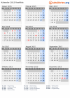 Kalender 2015 mit Ferien und Feiertagen Roskilde