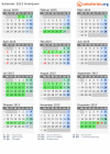 Kalender 2015 mit Ferien und Feiertagen Overijssel