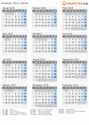 Kalender 2015 mit Ferien und Feiertagen Liberia