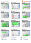 Kalender 2016 mit Ferien und Feiertagen Oppland